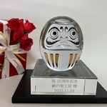 バカラ ダルマ ガラス台座名入れ 縁起物 記念品 オリジナルギフト 綿の実工房
