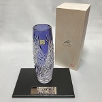 一輪挿し カガミクリスタル 名入れ記念品 オリジナルギフト 寄贈プレート付