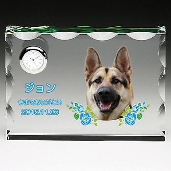 ２Ｄクリスタル カラー印刷 名入れ記念品 ペット写真 名入れ オリジナルギフト