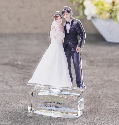 プレミアムアクリルシリーズ　メモリアル　結婚名入れ記念品
