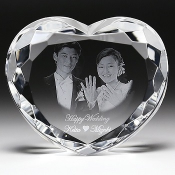 ハートオーナメント名入れギフト・結婚祝い 綿の実工房