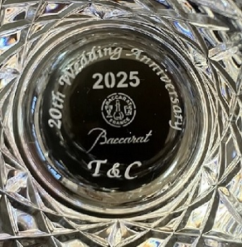 バカラ 2025年号刻印グラス アリアタンブラー　名入れ記念品