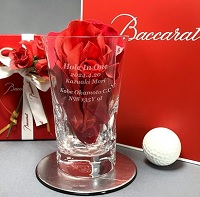 バカラ　ゴルフコンペ　ホールインワン名入れ記念品　エイジシュート