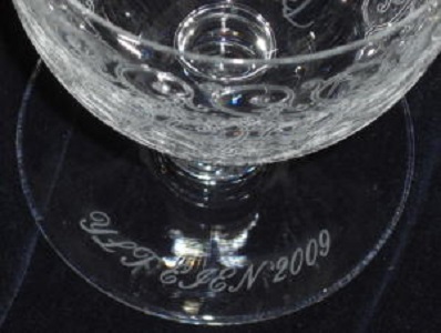 バカラグラス名入れ【ローハンラージワイングラス】 グラス名入れ彫刻ギフト バカラグラス名入れ彫刻記念品 オーダーメイドのオリジナルギフト 神戸