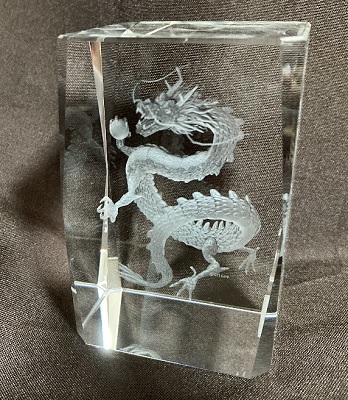 虚空蔵菩薩 クリスタルガラス3Dレーザー彫刻