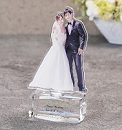 アクリルオリジナルフォトスタンド　名入れ記念品　結婚祝い
