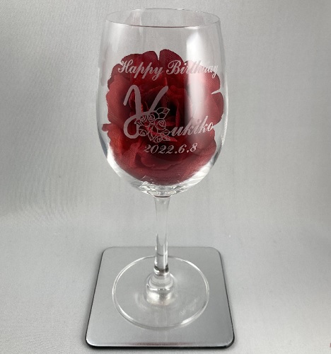 カベルネチューリップワイングラス 名入れ 名前入りグラス 名入れギフト 名入れ記念品 綿の実工房
