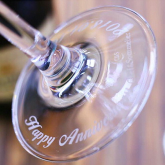 ワイングラス 台座 名入れ 彫刻 シングル ペア オリジナル ギフト 記念品 綿の実工房