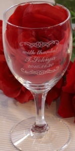 ワイングラス名入れ カガミクリスタル製 オリジナルギフト 名入れ記念品