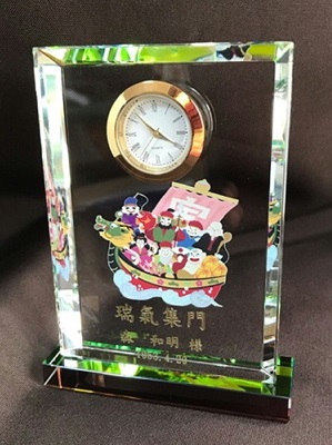 福時計 宝船七福神 縁起 名入れ彫刻 名入れギフト 名入れ記念品 綿の実工房