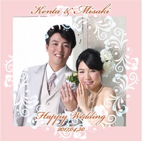 思い出クリスタル wd-2-1 結婚祝い 名入れ 名前入り 写真 ギフト 綿の実工房