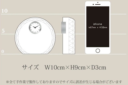 ファンタジー時計 桜 サイズ表 名入れ彫刻 名入れギフト 名入れ記念品 綿の実工房