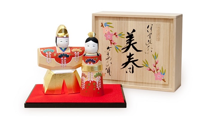 美春 サイズ大 雛人形伊予一刀彫り木彫り 親王飾り おひなさま 南雲 桃の節句 初節句 名入れ木札