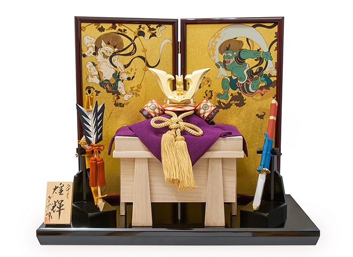 煌輝 龍頭付 五月人形伊予一刀彫り木彫り 南雲 綿の実工房