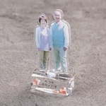 アクリルフォトスタンド プレミアムアクリルシリーズ メモリアル 還暦祝い 古希祝い 家族写真 敬老の日 名入れ記念品