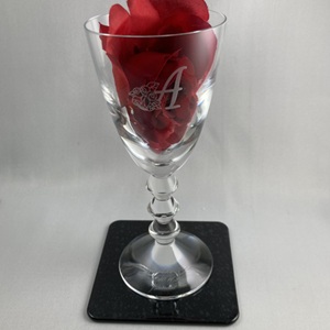 ラックヌーボー コースター マーブルブラック 角型 バカラグラス 綿の実工房