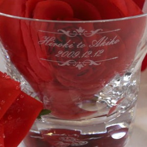 側面名入れ バカラグラス名入れ ベルーガタンブラー ロックグラス オールドファッショングラス baccarat 名入れギフト 記念品 贈り物 綿の実工房
