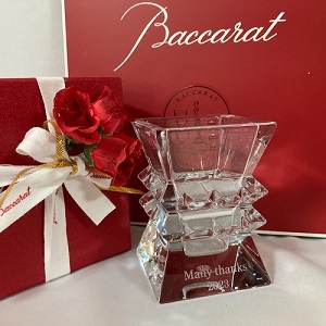 コロンビーヌ ベース バカラ baccarat 花瓶 一輪挿し 名入れ 彫刻 綿の実工房