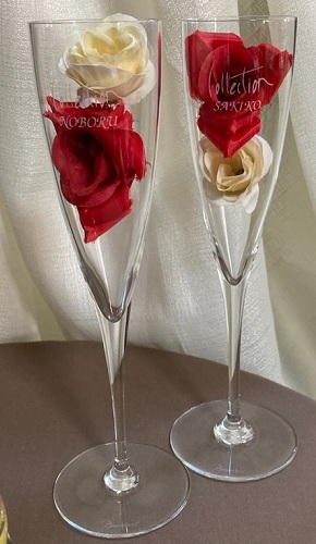 バカラグラス名入れ ドンペリニョンシャンパングラス Baccarat ペアグラス 名入れギフト 名入れ記念品 綿の実工房