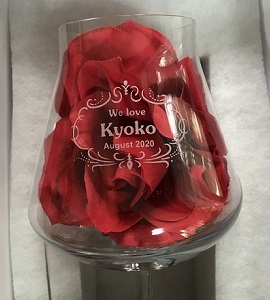 側面名入れ バカラグラス名入れ シャトーワイングラス 名入れギフト・名入れ記念品 綿の実工房