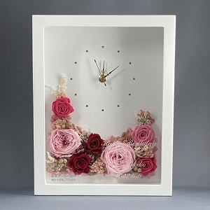 フラワー時計名入れのページへ 綿の実工房