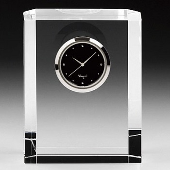 Q424 カガミクリスタル製 時計名入れ 名入れギフト・名入れ記念品 綿の実工房