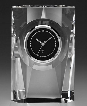 Q433 カガミクリスタル製 時計名入れ 名入れギフト・名入れ記念品 綿の実工房