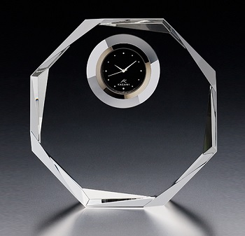 Q727 カガミクリスタル製 時計名入れ 名入れギフト・名入れ記念品 綿の実工房