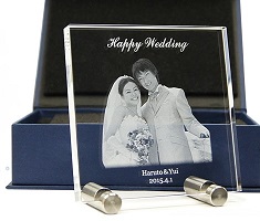 2Dクリスタルレーザー彫刻名入れのページへ 綿の実工房