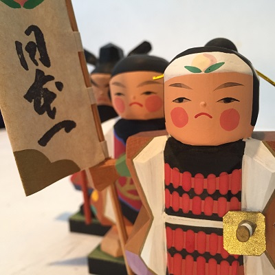 表情 桃太郎 五月人形 伊予一刀彫 木彫り人形 南雲