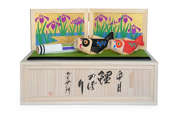 皐月鯉のぼり 五月人形 伊予一刀彫 木彫人形 南雲 端午の節句 初節句