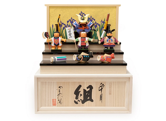 新生皐月組 サイズ小 五月人形 伊予一刀彫 木彫人形 南雲 端午の節句 初節句